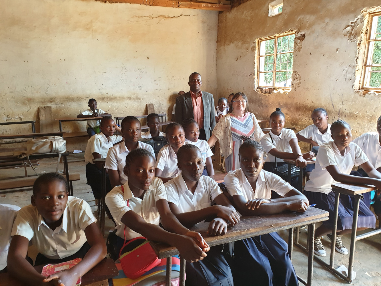 Schulklasse in der Demokratischen Republik Kongo