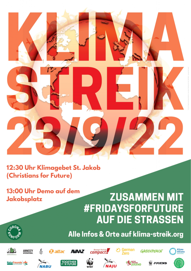 Gloaber Klimastreik am 23.09.2022 in Nürnberg