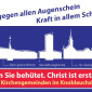 Unsere Kirchengemeinden im Knoblauchsland schicken mit einem Straßenbanner einen Ostergruß an alle Autofahrer