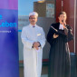 Pfarrerin Julia Popp und Mehmet Çelik (Imam der DITIB – Türkisch Islamische Gemeinde zu Erlangen e.V.) sprechen den Segen. Bild: Kerstin Dominika Urban.