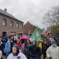 Demonstrationszug durch Keyenberg bei Lützerath, 14.01.2023