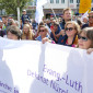 Beim Klimastreik am Lorenzer Platz '5 nach 12'.